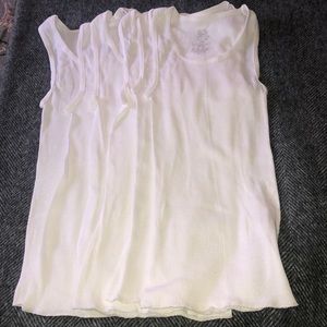 NWOT 6 Pack of White Tanks for Kids